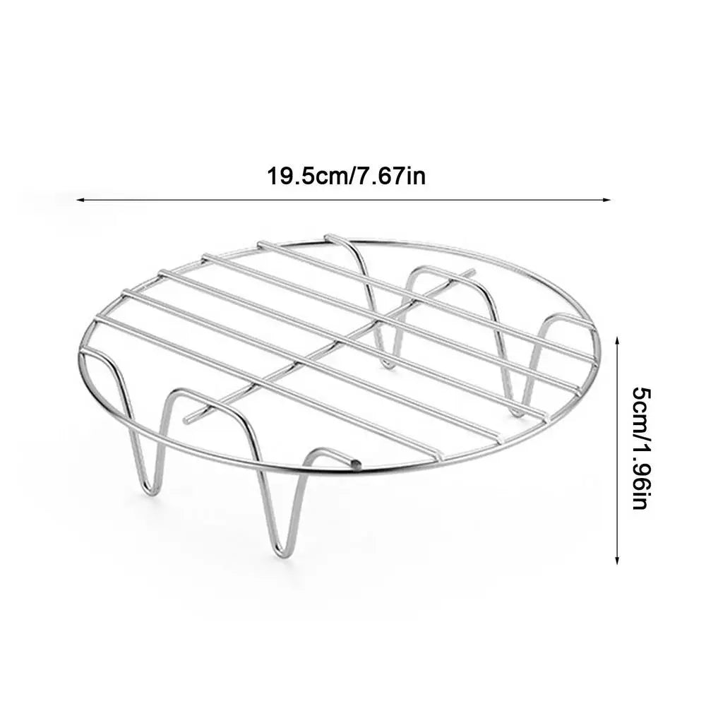 Stainless Steel Round Cooking Rack 6/7/8 Inches Oven & Air Fryer Rack For Even Cooking, Dishwasher Safe For Pizza, Chicken Peaceful Pleasures Health and Wellness 8 inch