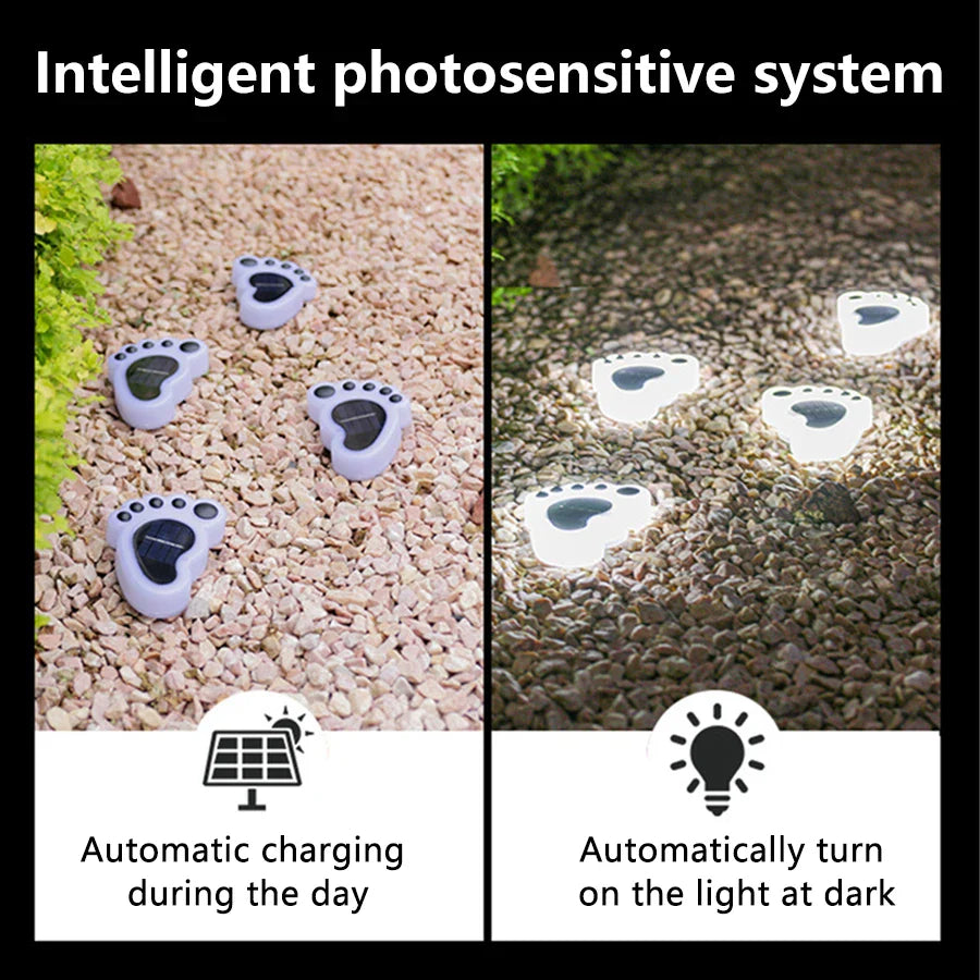 2-Pack Solar LED Garden Path Lights – IP65 Waterproof, Auto On/Off