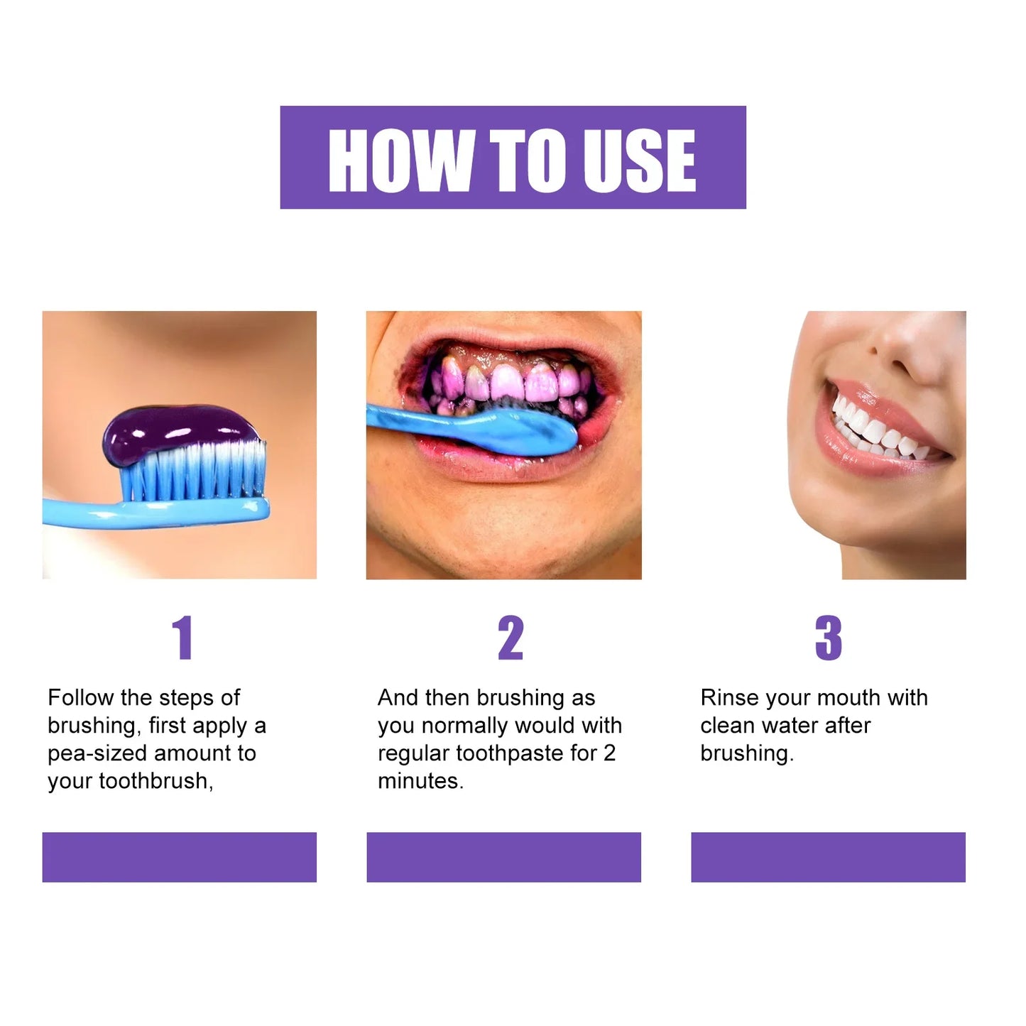 Teeth Whitening Toothpaste Remove Plaque Stains Cleaning Oral Hygiene Dental Bleach Corrector Tools Fresh Breath Beauty Care Peaceful Pleasures Health and Wellness