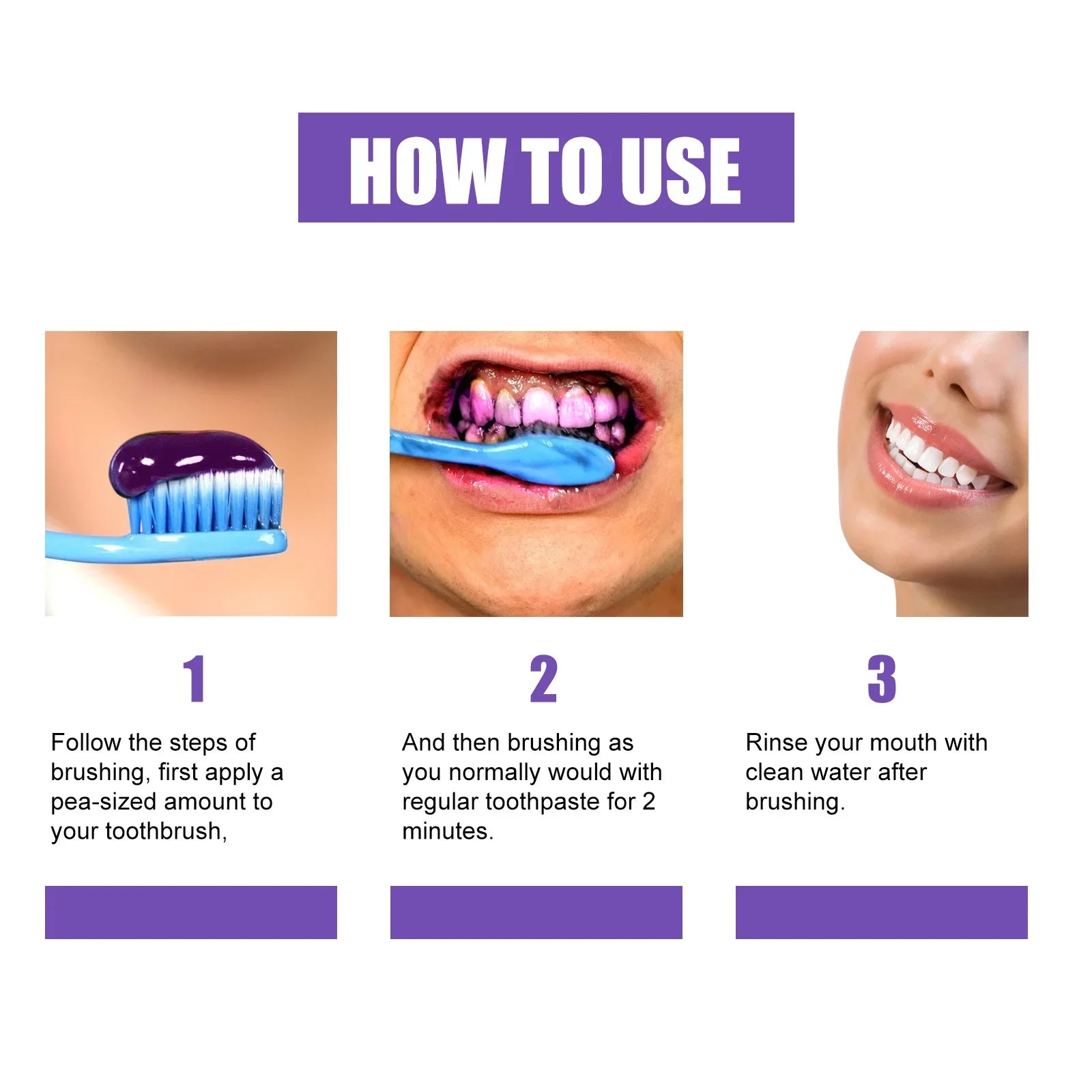 Teeth Whitening Toothpaste Remove Plaque Stains Cleaning Oral Hygiene Dental Bleach Corrector Tools Fresh Breath Beauty Care Peaceful Pleasures Health and Wellness