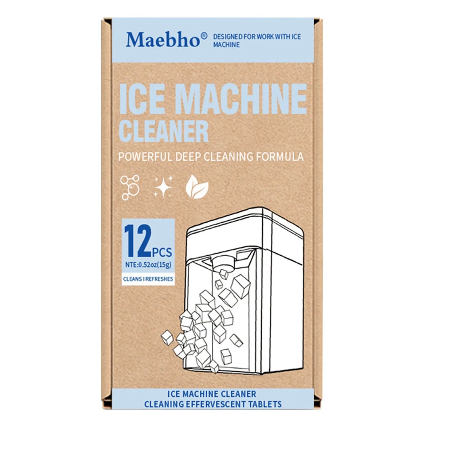 12-Pack Ice Maker Cleaner Descaler Tablets – All Machines