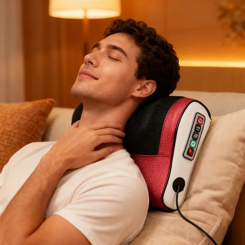 Luxury Gift Box Neck Massage Pillow with Heat, 3D Deep Tissue Kneading Massage Pillow for Neck And Shoulder, Gift for Mom, Dad, Peaceful Pleasures Health and Wellness