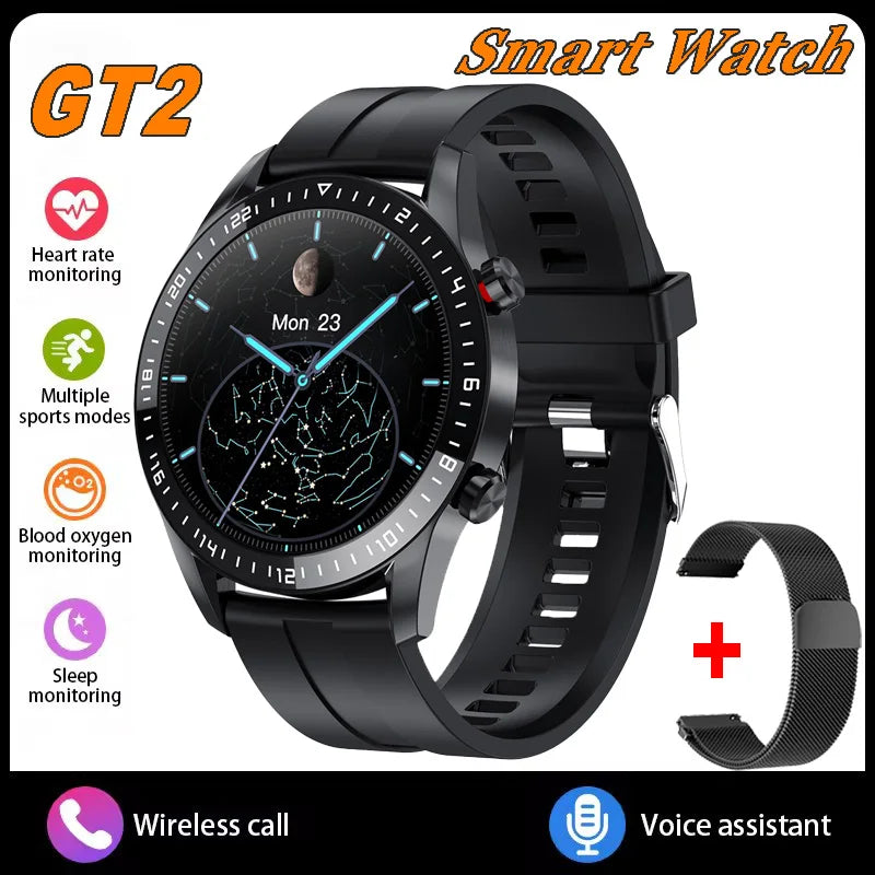 GPS ECG+PPG Bluetooth Call Smart Watch Men 2025 Sports Bracelet NFC Waterproof Custom Watch Face Men SmartWatch For IOS Android Peaceful Pleasures Health and Wellness Bk22Milan