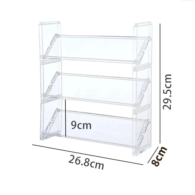 Stackable Anime Badge Display Case - Transparent Multi-Layer Merch Collectible Organizer for Pins & Accessories Storage Peaceful Pleasures Health and Wellness S 3 LAYER