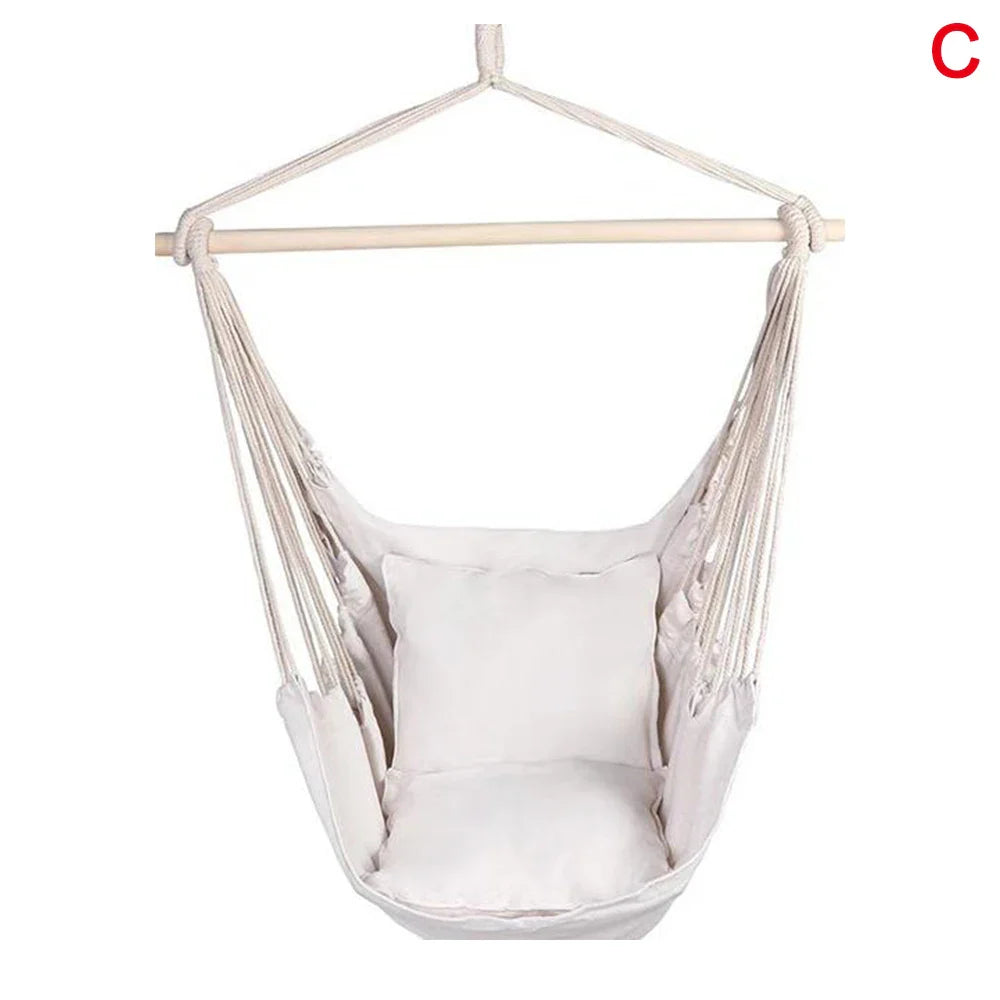 Hanging Hammock Swing Chair – 120KG Cotton Blend Indoor Outdoor