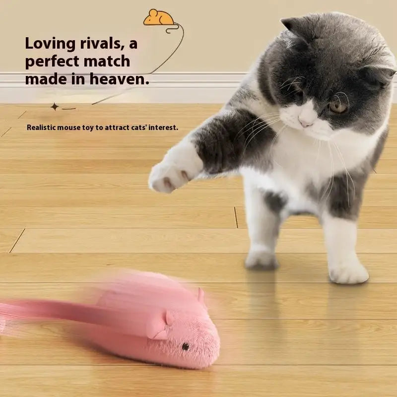 Interactive Plush Mouse Cat Toy | Glow, Sound & Vibration Interactive Cat Toy Peaceful Pleasures Health and Wellness