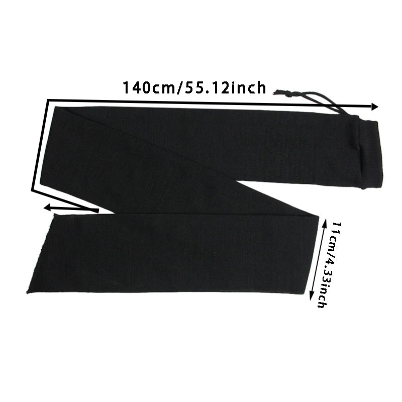 Outdoor Knitted Storage Bag Tactical Equipment Cleaning And Dust Protection Socks Hunting Gun Protective Cover Dust Jacket Peaceful Pleasures Health and Wellness black Long