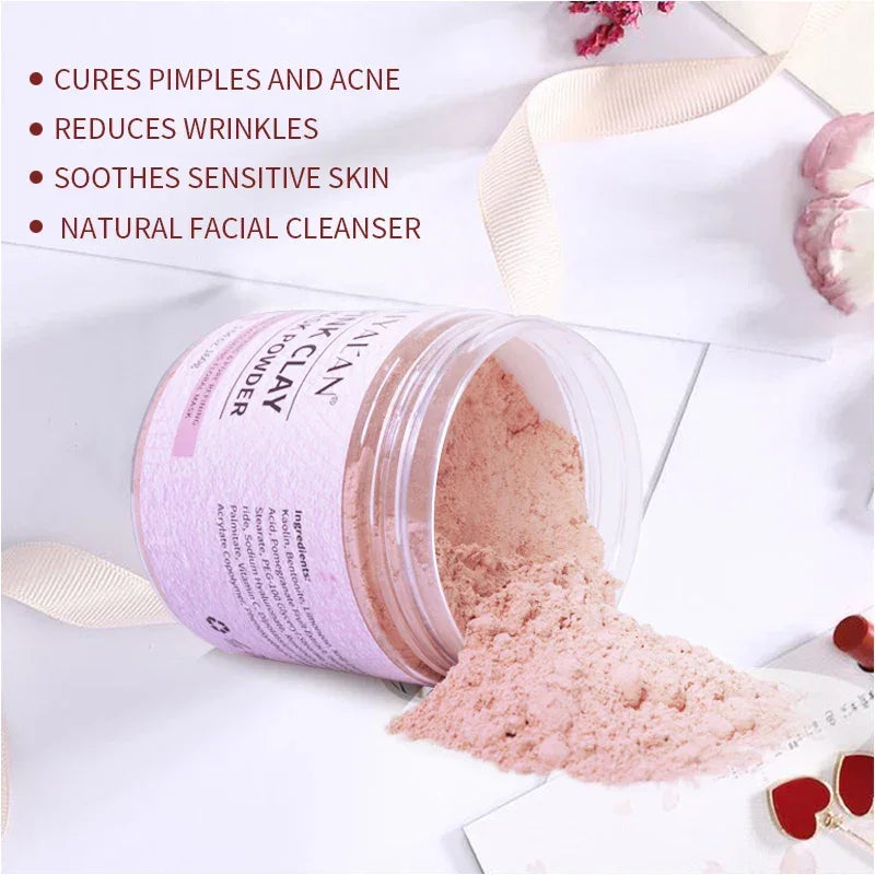 Pink Clay Mask Powder – Pore Purifying & Brightening Peaceful Pleasures Health and Wellness