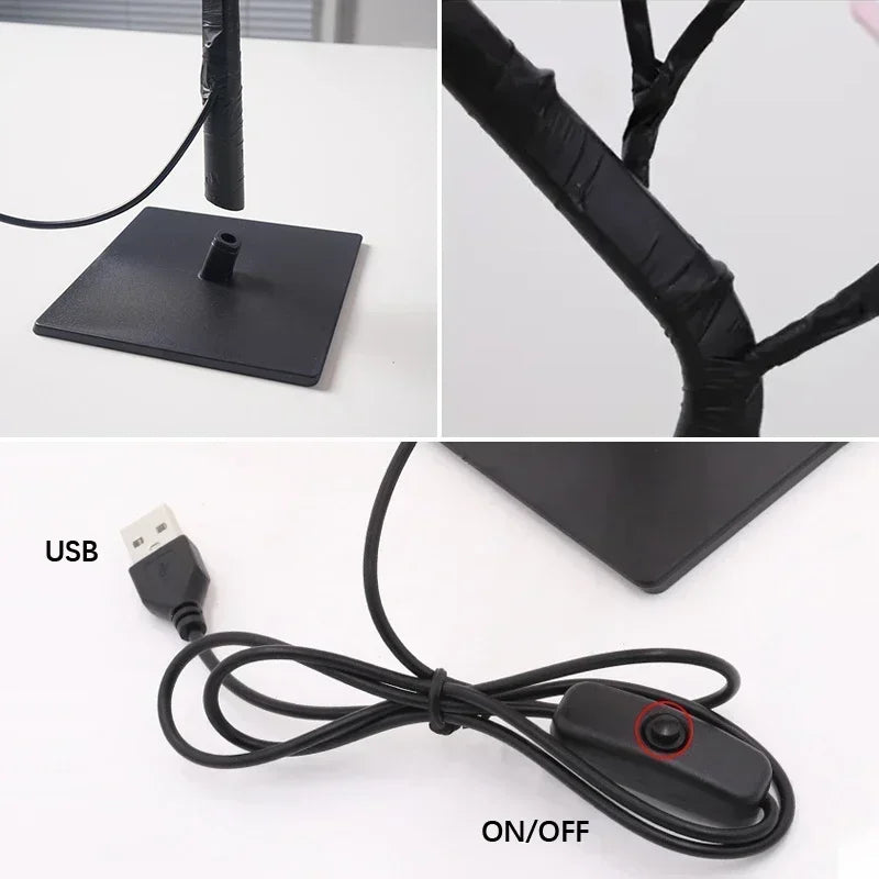 LED Rose Flower Tree USB Night Light | Bedroom & Party Décor