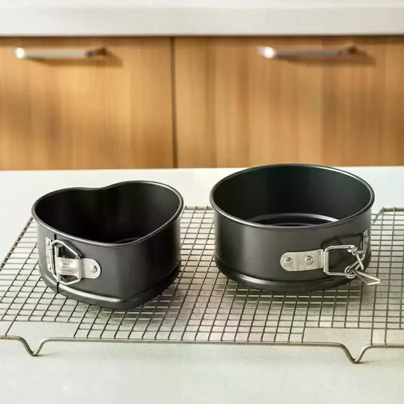 Non-Stick Pot Cake Stand Round Removable Bottom Cake Pan With Lock Device Bakeware Cake Molds Baking Accessories Peaceful Pleasures Health and Wellness