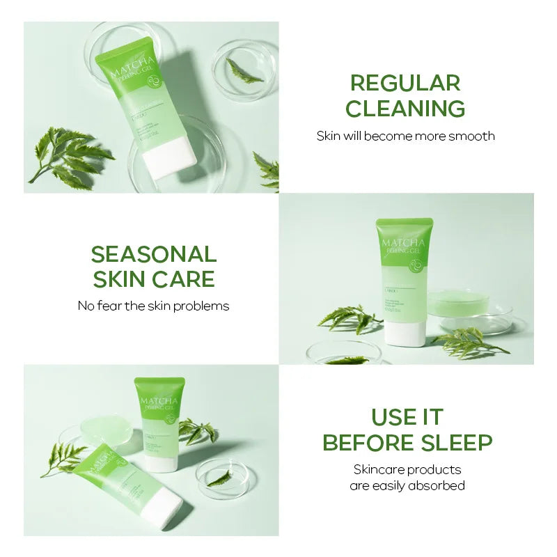 LAIKOU Matcha Exfoliating Gel 60g Body Scrub Skincare Products Peaceful Pleasures Health and Wellness