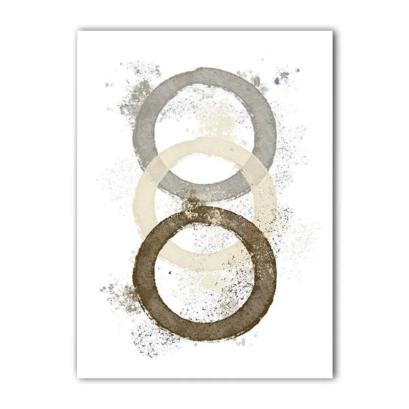 Abstract Geometric Circle Canvas Wall Art | Modern Minimalist Print Canvas Wall Art Print Peaceful Pleasures Health and Wellness 02 50x70cm NoFrame China Mainland