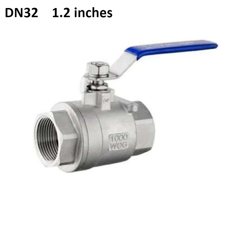 304 Stainless Steel BSP Ball Valve 1/4" to 2" Female Thread