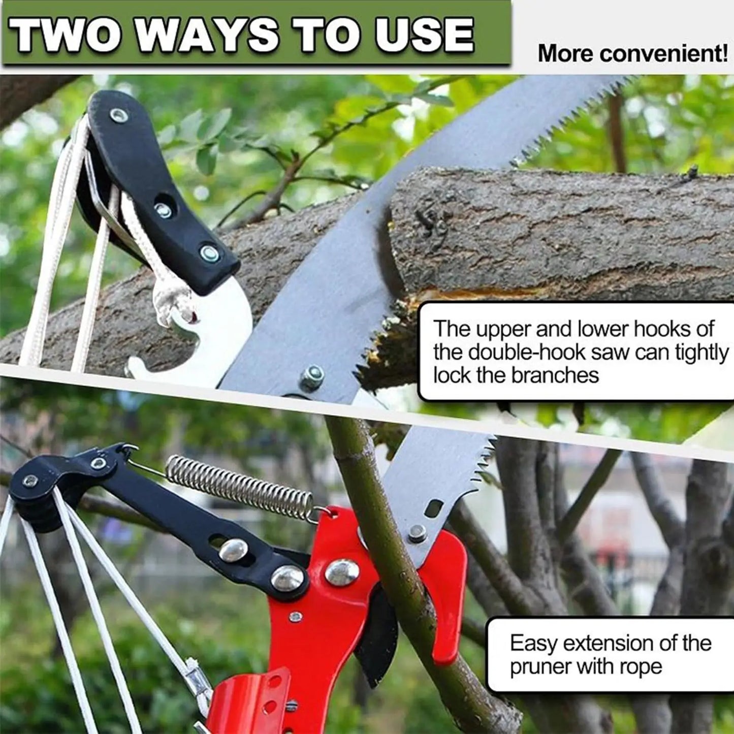Tree Pole Saw Telescoping Lightweight Branch Trimming Tool for Backyard Orchards Flowers Vineyards Large Farmlands Gardening Peaceful Pleasures Health and Wellness