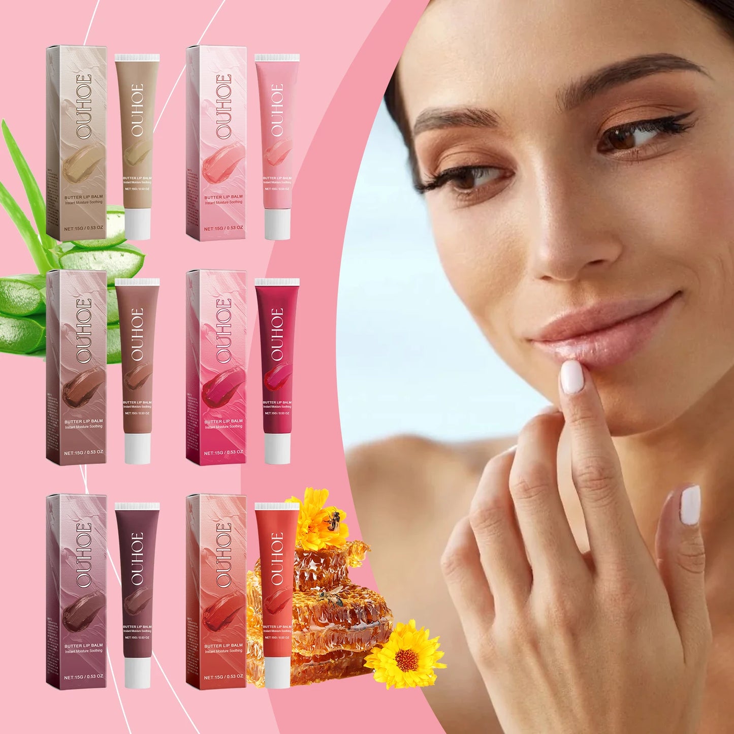 Ouhoe Colored Lip Balm – Tinted, Moisturizing & Non-Fading