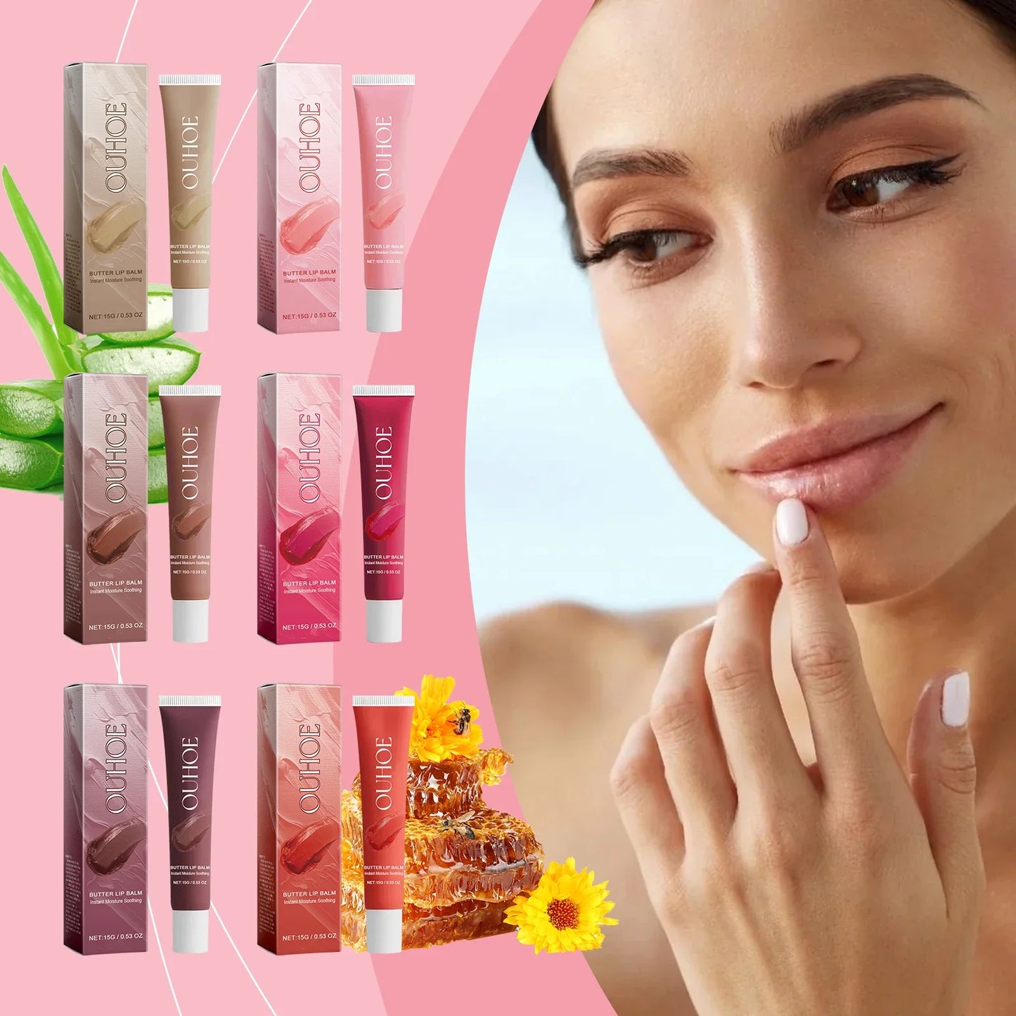 Ouhoe Colored Lip Balm – Tinted, Moisturizing & Non-Fading