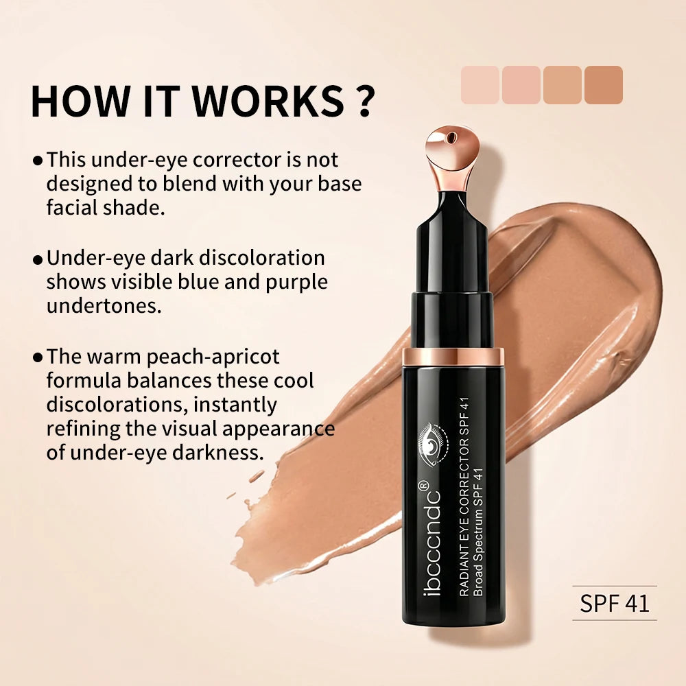 Radiant Eye Corrector Improve Under-eye Darkness Relieve Eye Swelling Long-lasting Deep Hydration SPF41 Sunscreen Eye Concealer Peaceful Pleasures Health and Wellness