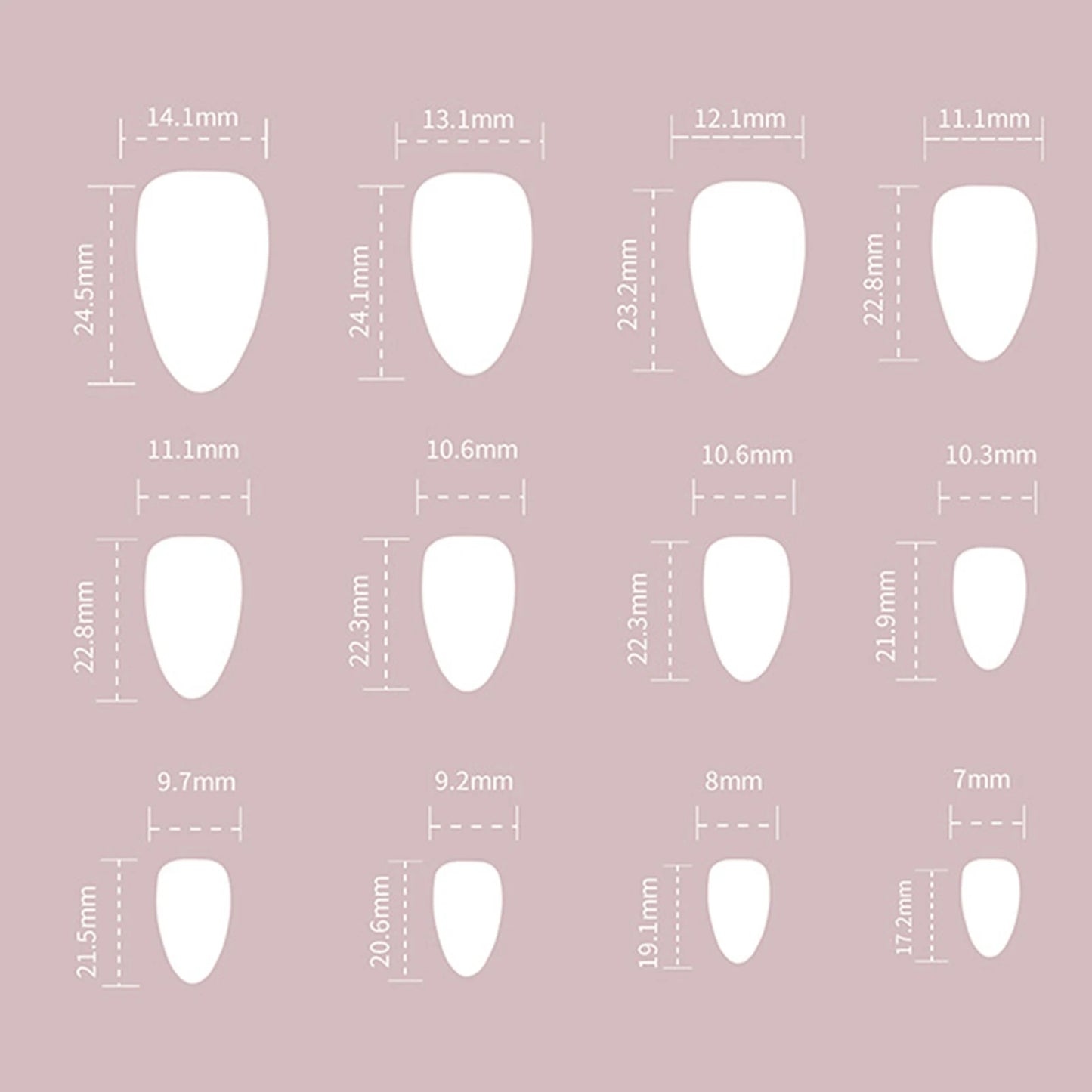 24pc Nude Pink Cat Eye Almond Press On Nails | Korean Style