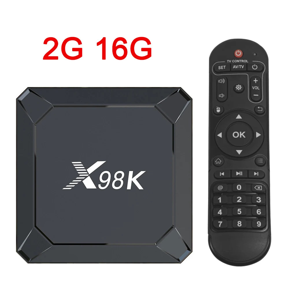 Smart Set Top Box Android 13 8K Streaming Media Player Network Set Top Box New X98K TV Box RK3528 Dual WiFi BT 5.0 Top Box Peaceful Pleasures Health and Wellness 2G 16G US Plug