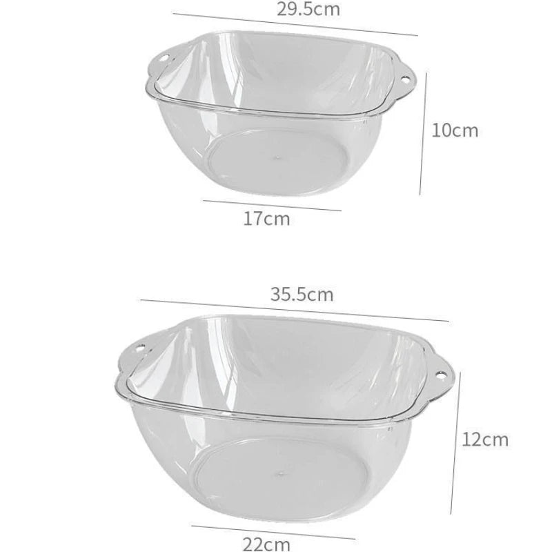 Washstand Transparent Thickened Washbasin Household Large Plastic Wash Basin Dormitory Student Washbasin Baby Foot Wash Basin Peaceful Pleasures Health and Wellness