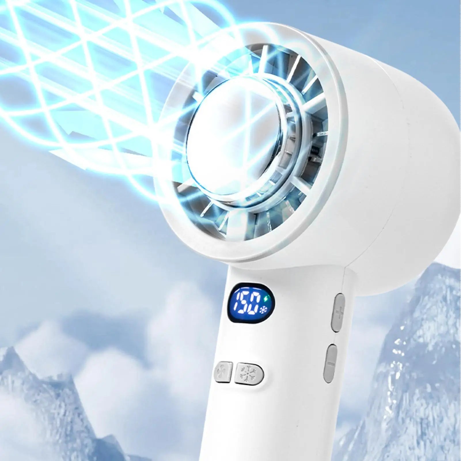 Handheld Fan Portable With LED Display Hand Fan Rechargeable For Women Men Students Travelers Gardeners Visitors Hikers Parks Peaceful Pleasures Health and Wellness