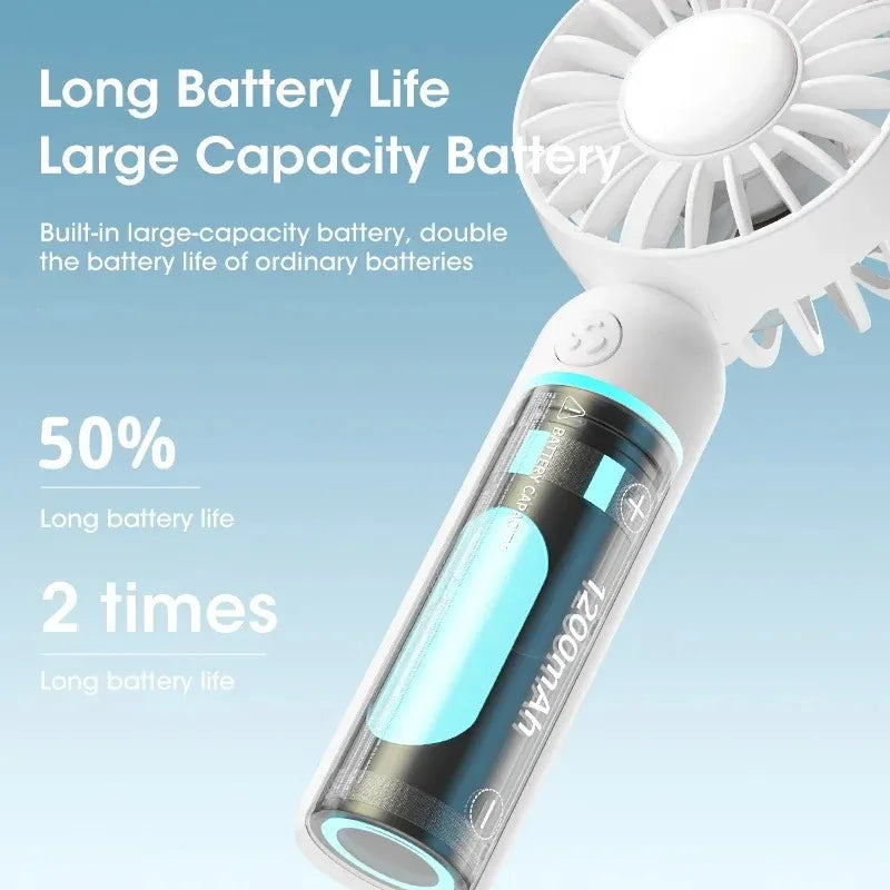 Portable Mini Handheld Fan USB Rechargeable 3 Speed Adjustable for Outdoor Camping Beach Office Summer Use Peaceful Pleasures Health and Wellness