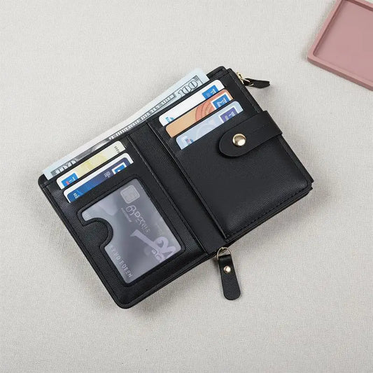 Slim PU Leather Women's Wallet – Zipper Coin Pocket & Card Slots Women's Slim Wallet Oasis Select