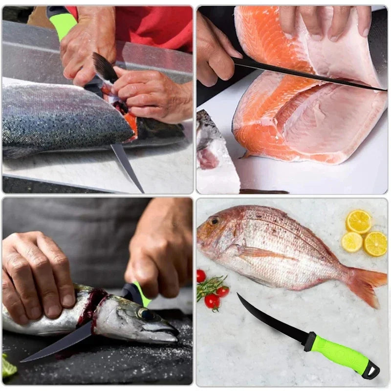 Stainless Steel Fillet Boning Knife for Fish Multi-Purpose Meat Cleaver Butcher Knife Fruit Cutter Fishes Slicing Kitchen Knives Peaceful Pleasures Health and Wellness