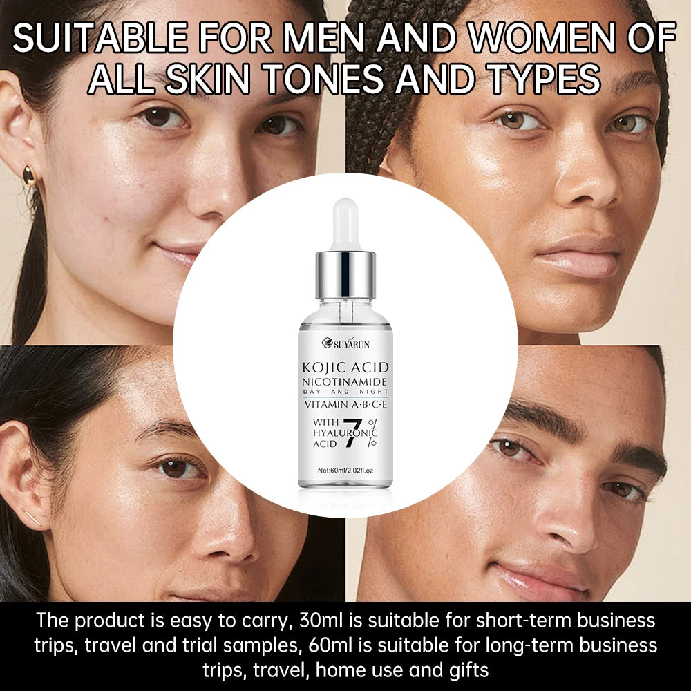SUYARUN Kojic Acid & Niacinamide Brightening Serum - Hydrating Anti-Aging Face Treatment for Dark Spots, Even Skin Tone. Peaceful Pleasures Health and Wellness