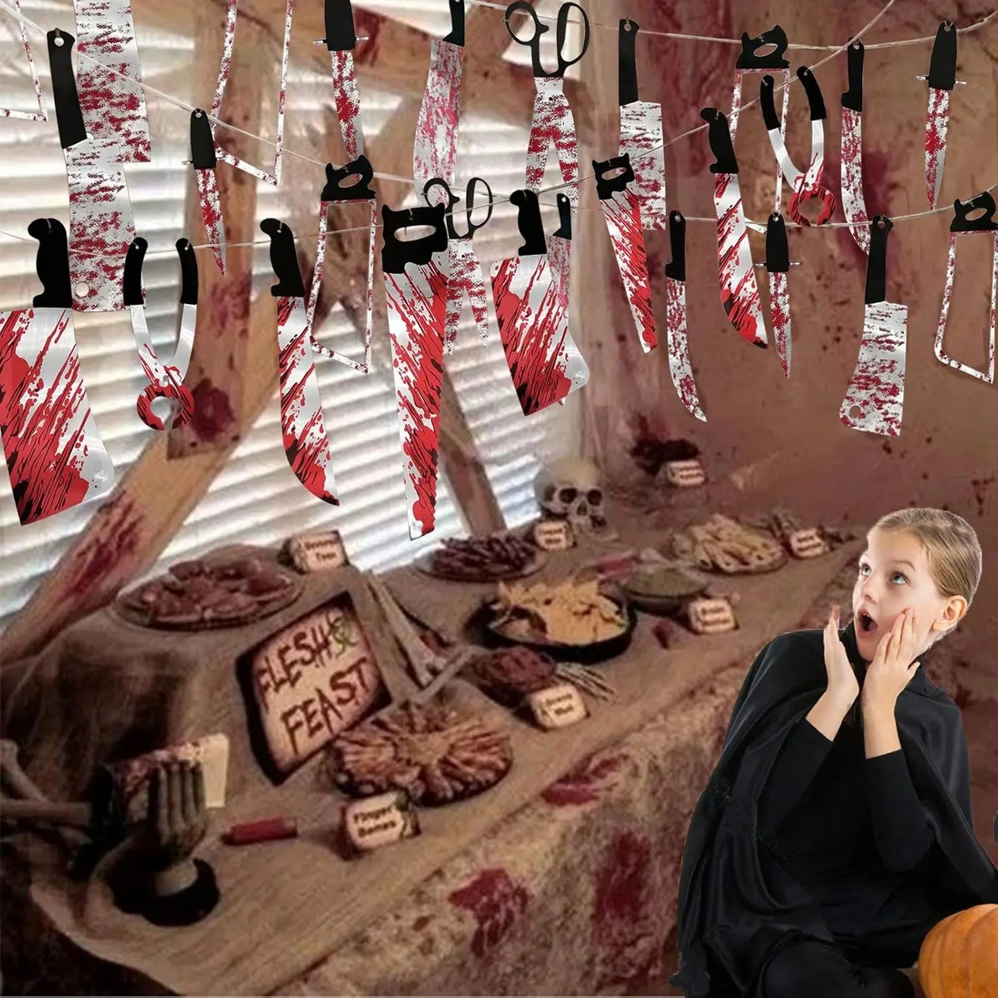 Bloody Halloween Banner Horror Hanging Decoration | 1–4 Set
