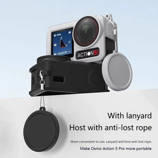 DJI Osmo Action 5 Pro Silicone Case + Lens Cap Cover Camera Silicone Case Oasis Select
