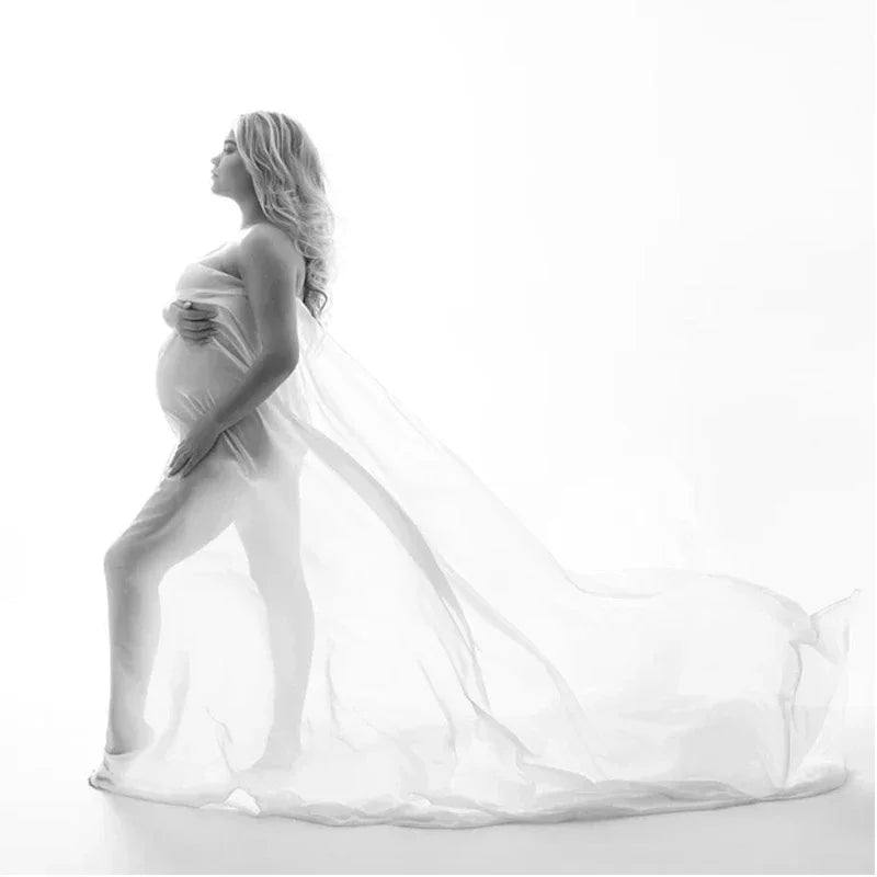 Maternity Chiffon Fabric Draping Maternity Sheer Silky See Through Photo Photography Shoot Prop Drape Peaceful Pleasures Health and Wellness colors 7 1.5X6 M