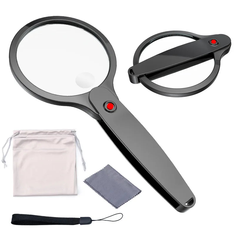 Reading Magnifying Glass Handheld Magnifier Folding Loupe Large Lens for Seniors Peaceful Pleasures Health and Wellness 3