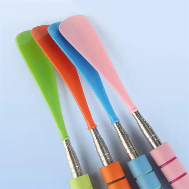 Portable Retractable Shoe Horn Stainless Steel Telescopic Shoe Puller for Travel Compact Extendable Handle for Easy Use Peaceful Pleasures Health and Wellness