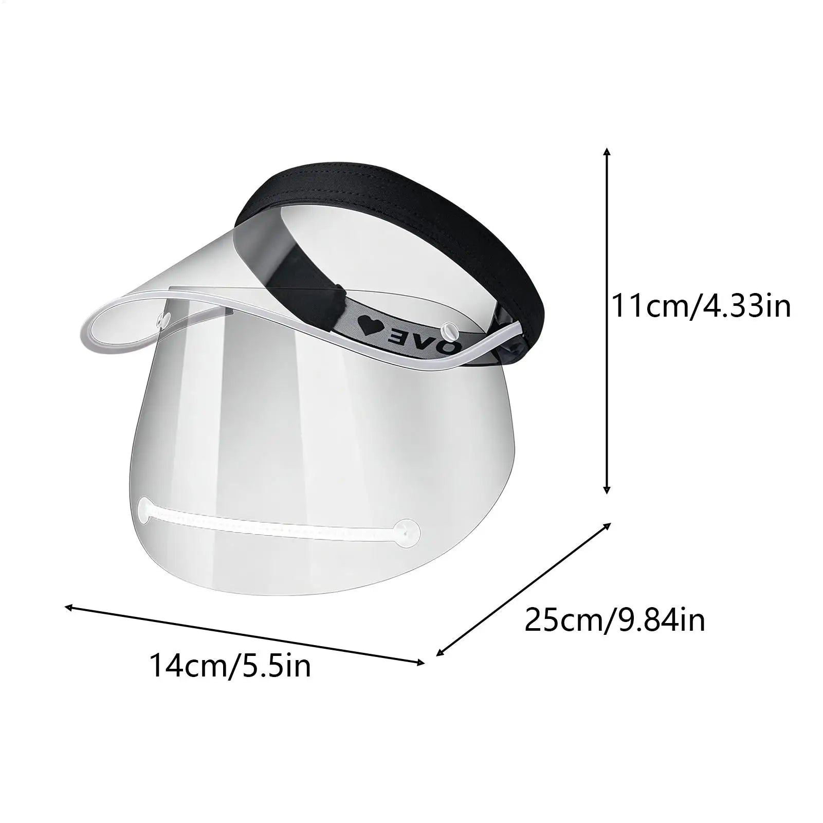 Double-Layer Rain Shield for Face, Clear Wide Brim with Elastic Headband Rain Hat Protector for Cycling Commuting Outdoor Peaceful Pleasures Health and Wellness
