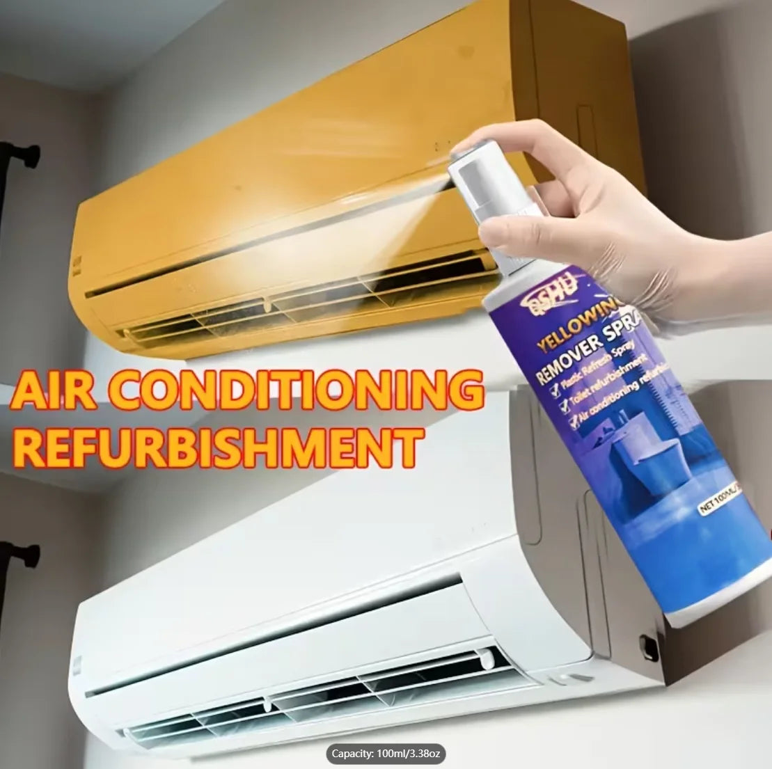 Plastic Yellowing Remover Spray 100ml – Restores White Surfaces