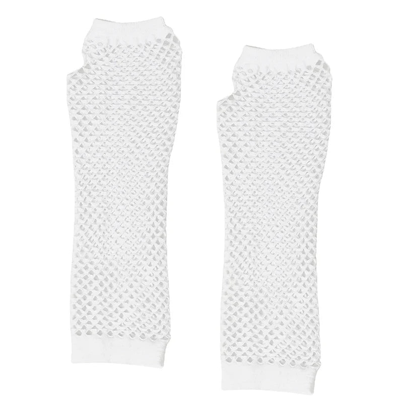 Women's Long Fingerless Fishnet Gloves | Punk Rock Arm Warmers