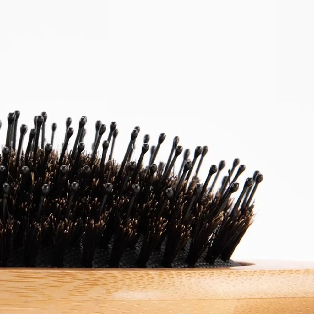 Wooden Soft Bristle Hair Brush – Detangle & Straighten Comb