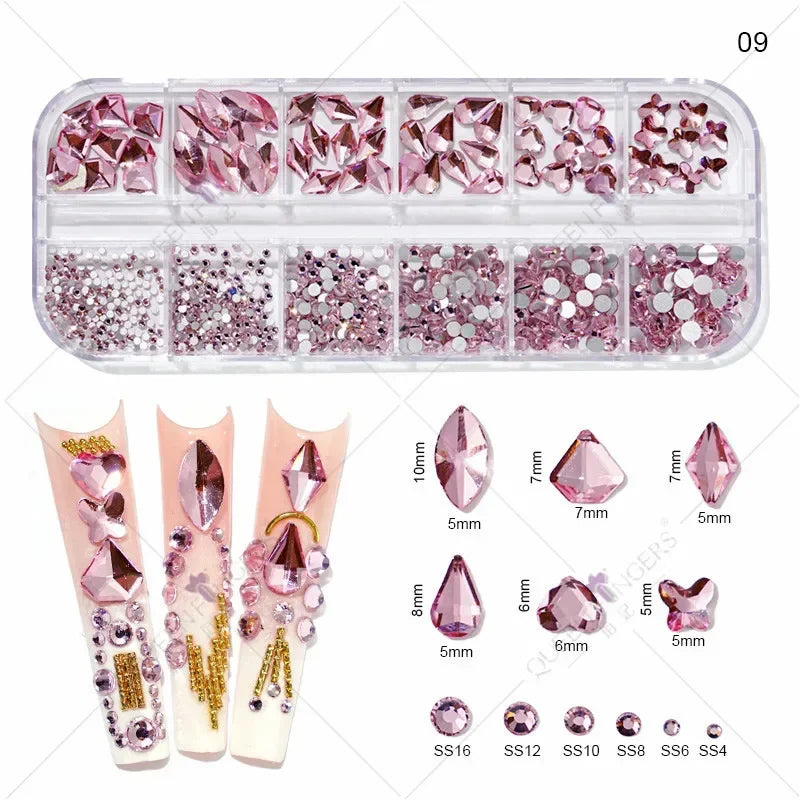 Pearl Rhinestone Nail Gems & Caviar Beads ~500pcs | Nail Art