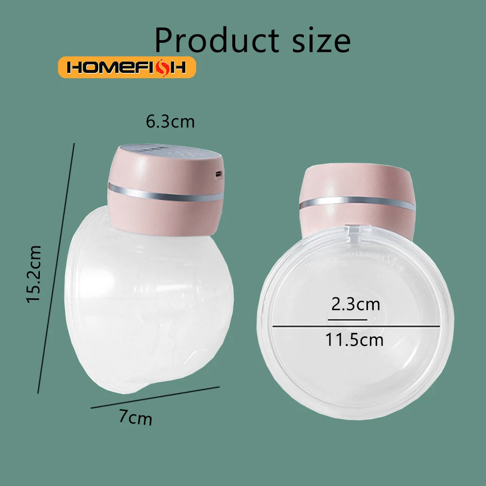 Wearable Electric Breast Pump Painless Double-Sided, Fully Automatic, Hands-Free Breast Collector for Breastfeeding Peaceful Pleasures Health and Wellness