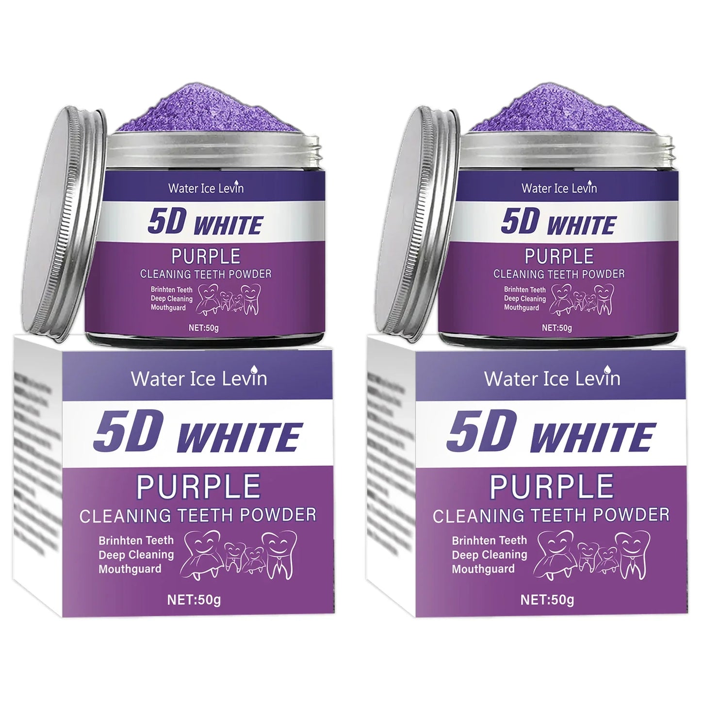 Purple Teeth Whitening Powder – Pearl Essence, Deep Clean 50g