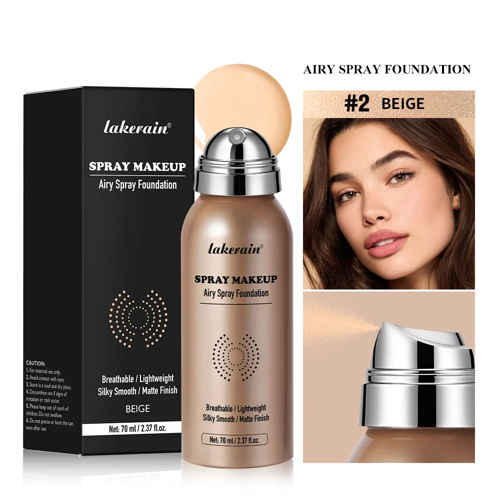 Airbrush Spray Foundation – Matte, Waterproof & Buildable Coverage