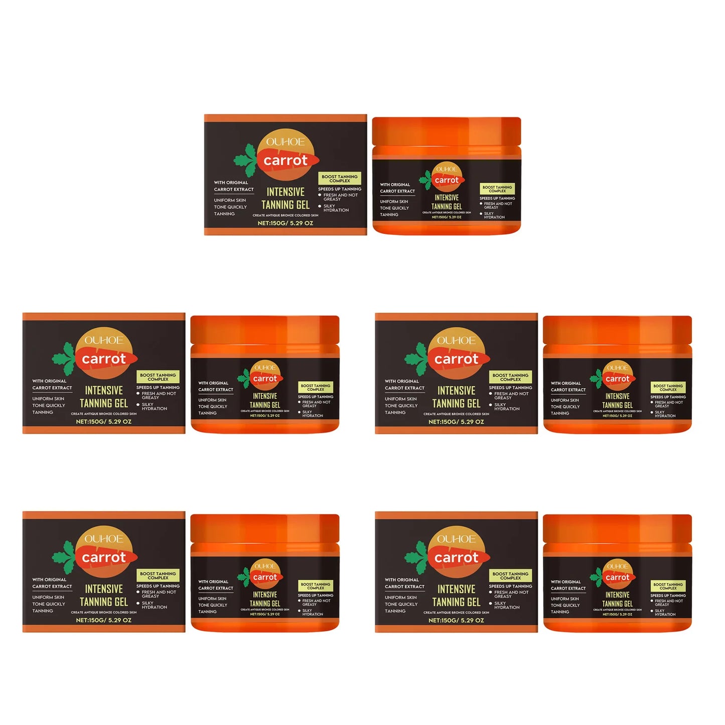 Carrot Tanning Gel – Sunless Bronzer & Moisturizing Tan Enhancer