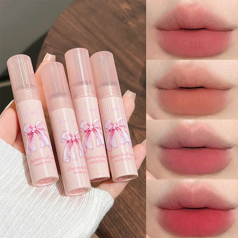 6-Piece Matte Lip Gloss & Blush Set with Necklace | ARTVALUE