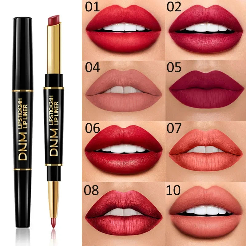 IFANYUO 2-in-1 Lip Liner & Matte Lipstick – 12 Colors
