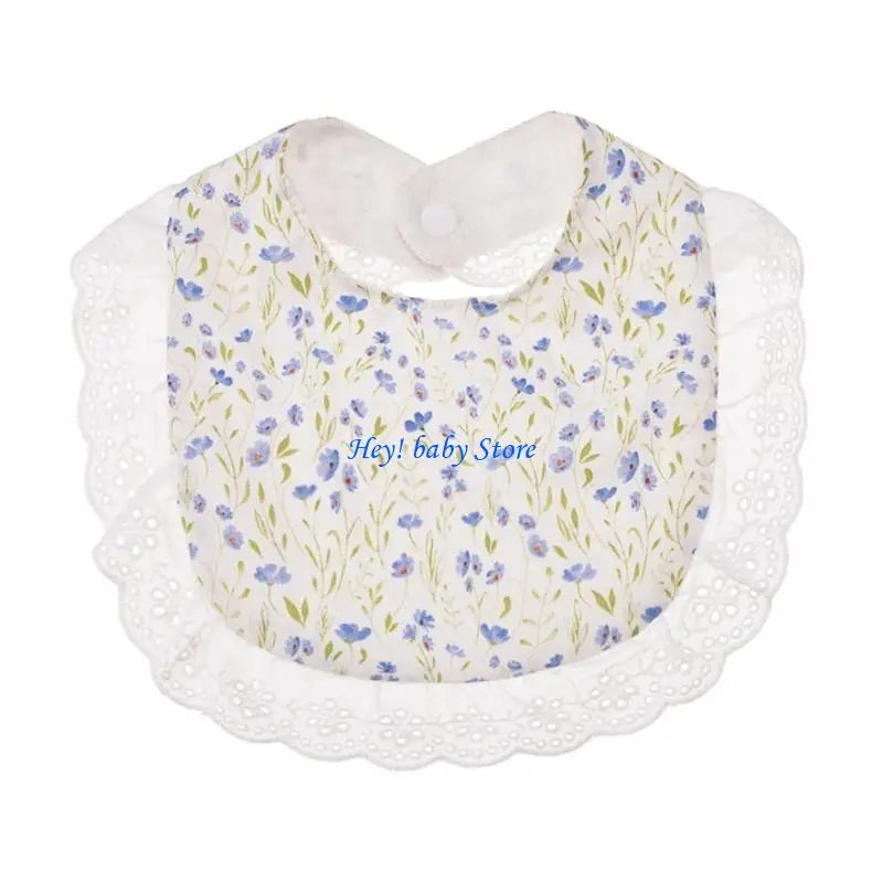Baby Teething Drool Bib with Bowknot Headband – Soft Cotton