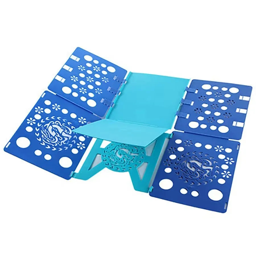 T-Shirt Folding Board Durable Flip Fold Clothes Folder Save Time Easy to Fast Plastic Clothes Folding Boards for Adults Peaceful Pleasures Health and Wellness Blue