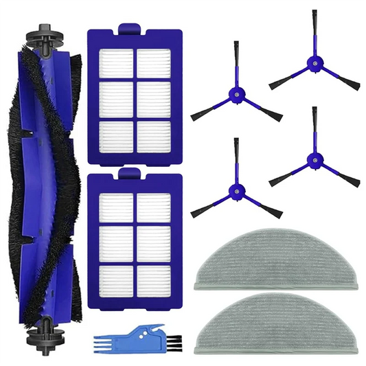 A36T-10Pcs For Eufy Robovac X8 And X8 Hybrid Vacuum Cleaner Accessories Main Side Brush HEPA Filter Mop Cloth Peaceful Pleasures Health and Wellness As Shown