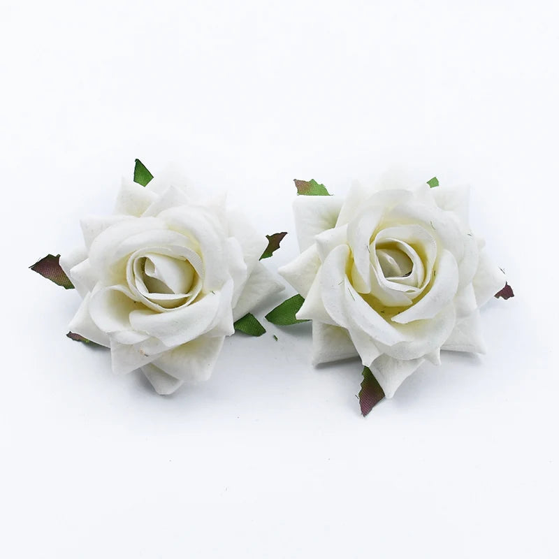 50/100 Pcs Silk Artificial Rose Heads – Wedding & Home Décor