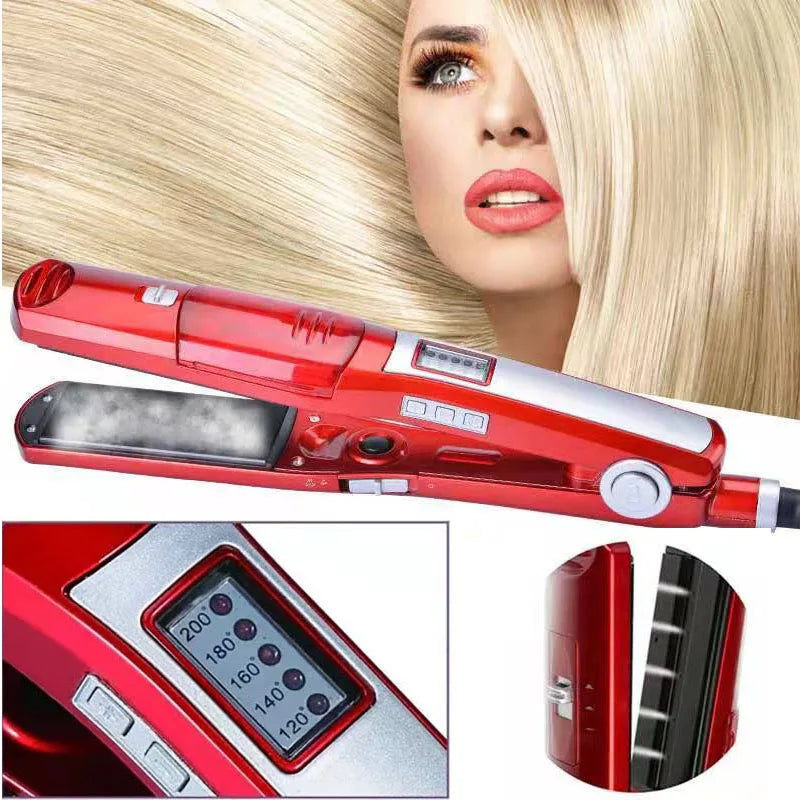 Steam Flat Iron Hair Straightener Professional Hair Curler Titanium Ceramic Hair Straighting Curling Iron Hair Care Styling Tool Peaceful Pleasures Health and Wellness
